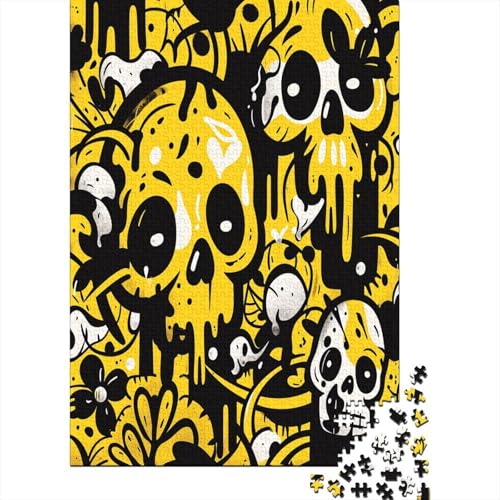 Totenkopf Puzzle 300 Teile Erwachsener Kniffel Spaß Für Die Ganze Familie - Abwechslungsreiche 300 Puzzleteilige Motive Puzzlespiel Erwachsene, Puzzel 300pcs (40x28cm) von HBAOEEURT