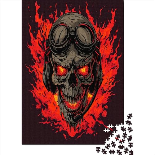 Totenkopf Puzzle 300 Teile Erwachsener Kniffel Spaß Für Die Ganze Familie - Abwechslungsreiche 300 Puzzleteilige Motive Puzzlespiel Erwachsene, Puzzel 300pcs (40x28cm) von HBAOEEURT