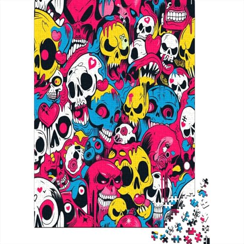 Totenkopf Puzzle 500 Teile,Puzzle Für Erwachsene, Impossible Puzzle,Puzzle 500 Puzzle Home DekoRatteion Puzzle,Erwachsenenpuzzle Puzzel 500pcs (52x38cm) von HBAOEEURT