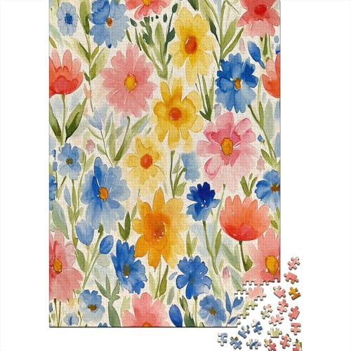 Watercolor Blumes Puzzle 1000 Teile Puzzle Für Erwachsene Und Kinder Ab 14 Jahren,Puzzlespiel Erwachsenen Puzzlespiel Puzzel 1000pcs (75x50cm) von HBAOEEURT