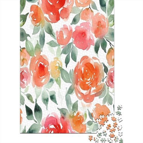 Watercolor Blumes Puzzle 500 Teile - Puzzle Für Erwachsene, Puzzle, Puzzlespiel Erwachsenen Puzzlespiel Puzzel 500pcs (52x38cm) von HBAOEEURT