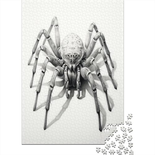 Weiße Spinne 500 Teile, Impossible Puzzle,Geschicklichkeitsspiel Für Die Ganze Familie, Erwachsenenpuzzle Ab 14 Jahren Puzzel 500pcs (52x38cm) von HBAOEEURT