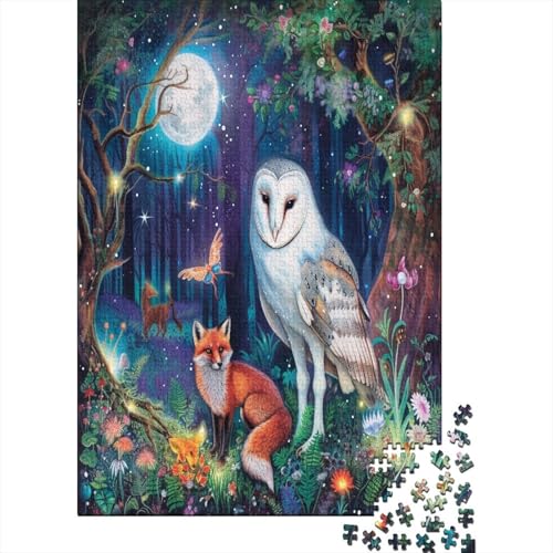 White Eule Puzzle 1000 Teile,Puzzle Für Erwachsene, Impossible Puzzle,Puzzle Farbenfrohes Legespiel,Geschicklichkeitsspiel Für Die Ganze Familie Puzzel 1000pcs (75x50cm) von HBAOEEURT