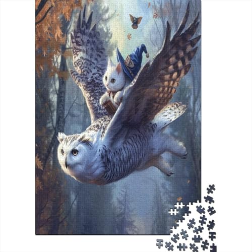 White Eule Puzzle 300 Teile Für Erwachsene Und Kinder Ab 14 Jahren Für Stressabbauer Puzzel 300pcs (40x28cm) von HBAOEEURT