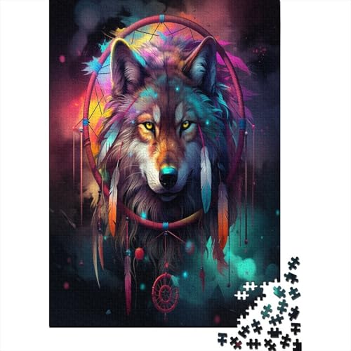 Wolf Puzzle 1000 Teile Erwachsener Kniffel Spaß Für Die Ganze Familie - Abwechslungsreiche 1000 Puzzleteilige Motive Puzzle Erwachsene, Puzzel 1000pcs (75x50cm) von HBAOEEURT