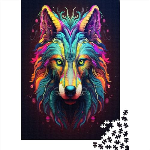 Wolf Puzzle 1000 Teile Erwachsener Kniffel Spaß Für Die Ganze Familie - Abwechslungsreiche 1000 Puzzleteilige Motive Puzzlespiel Erwachsene, Puzzel 1000pcs (75x50cm) von HBAOEEURT