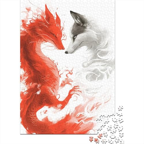 Wolf Puzzles1000 Teile, Puzzle Für Erwachsene, Geschicklichkeitsspiel Für Die Ganze Familie, Klassische Puzzle,Geburtstagsgeschenk Erwachsenen Puzzlespiel Puzzel 1000pcs (75x50cm) von HBAOEEURT