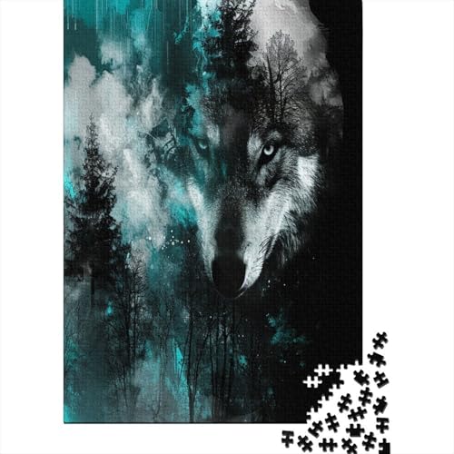 Wolves in The Mondlight PUZZLE 1000 Teile Puzzle Für Erwachsene Und Kinder Ab 14 Jahren Puzzel 1000pcs (75x50cm) von HBAOEEURT