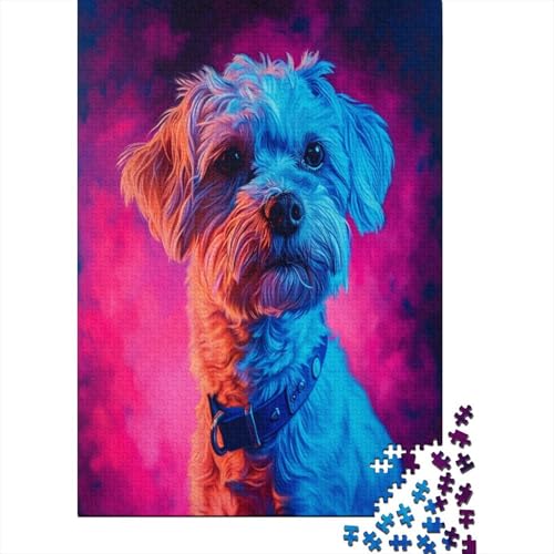 Yorkshire Terrier Puzzle 1000 Teile Erwachsener Kniffel Spaß Für Die Ganze Familie - Abwechslungsreiche 1000 Puzzleteilige Motive Puzzle Erwachsene, Puzzel 1000pcs (75x50cm) von HBAOEEURT