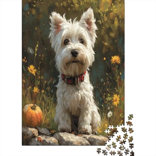 Yorkshire Terrier Puzzlespiel 500 Teile Puzzle Für Erwachsene Und Kinder Ab 14 Jahren, Puzzle-Motiv Erwachsenen Puzzlespiel Puzzel 500pcs (52x38cm) von HBAOEEURT