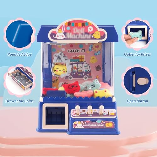 Arcade Automat , Mädchen Spielzeug mit Licht und Musik,20 Puppen,20 Spielmünzen,10 Gashapons , Spielautomaten Geschenkideen für Kinds im Alter von 4-12 ,Yellow von HBDSMLPL