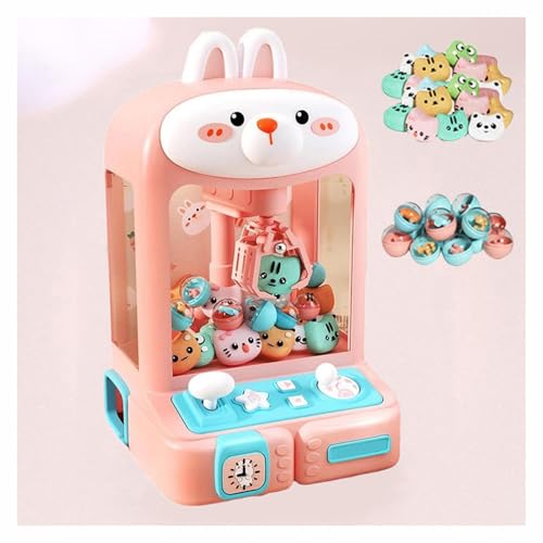 Arcade Automat mit Interaktive Lichter,Musik,30*Plüschtieren,10*Gashapons , Greifautomat Weihnachtsgeburtstagsgeschenke ,Rabbit von HBDSMLPL