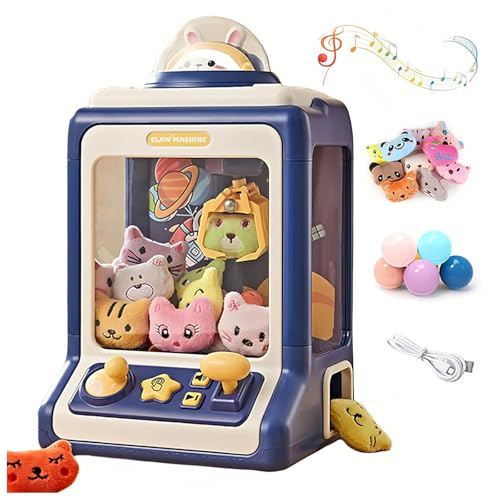 Clomaschine, Mini Automat Mit Licht Und Musik,20 Puppen,10 Gashapons Für 4-7 8-12 Jahre Alte Junge Mädchen Geschenkideen,Pink von HBDSMLPL