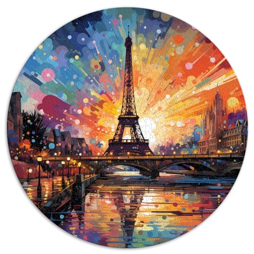 1000-teiliges Puzzle für Erwachsene, seine farbenfrohen, kreativen Rundpuzzles für Erwachsene und Kinder, Papppuzzle, Lernspiel für Erwachsene und Kinder, Größe: 67,5 x 67,5 cm von HBHGYMA