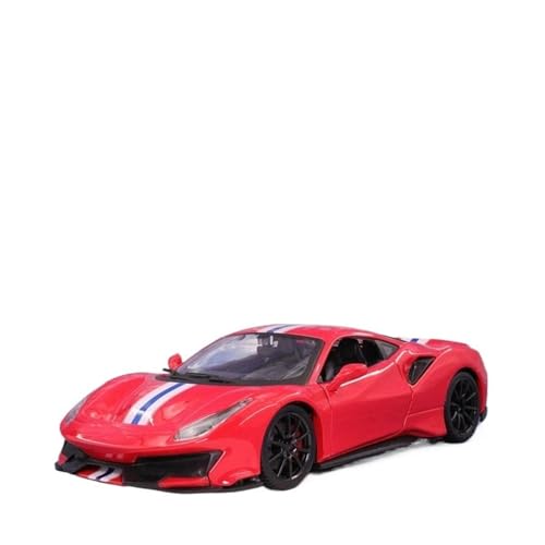 HBJzxlOK Auto aus Zinklegierung Für 488 PIsta Alloy Diecast Metal Model Car 1:24 Größe(Red with Box) von HBJzxlOK