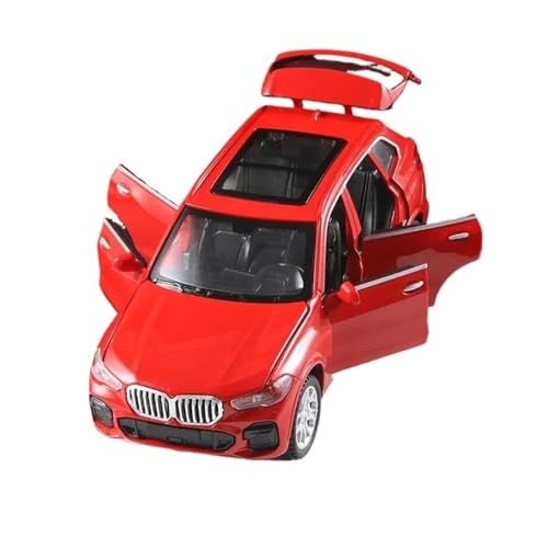 HBJzxlOK Auto aus Zinklegierung Für X5 Alloy Diecast Metal Model Car Pull Back Model Car 1:32 Größe(Red with Box) von HBJzxlOK