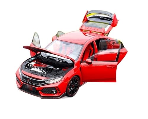 HBJzxlOK Zinklegierung Auto Für H&onda für CIVIC Type-R Druckguss-Metallautomodell 1/18 Größe(Red) von HBJzxlOK