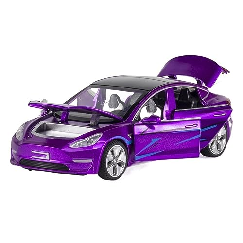 HBJzxlOK Zinklegierung Auto Für Modell 3 X Metalldruckguss-Legierungsautomodelle 1:32 Größe(Purple) von HBJzxlOK