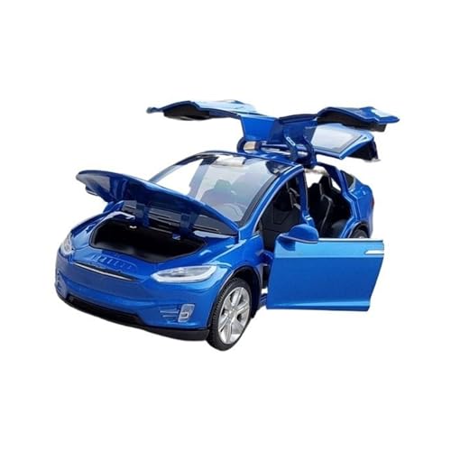 HBJzxlOK Zinklegierung Auto Für T&esla Für Model X Model S Legierungsautomodell 1:32 Größe(X Blue) von HBJzxlOK