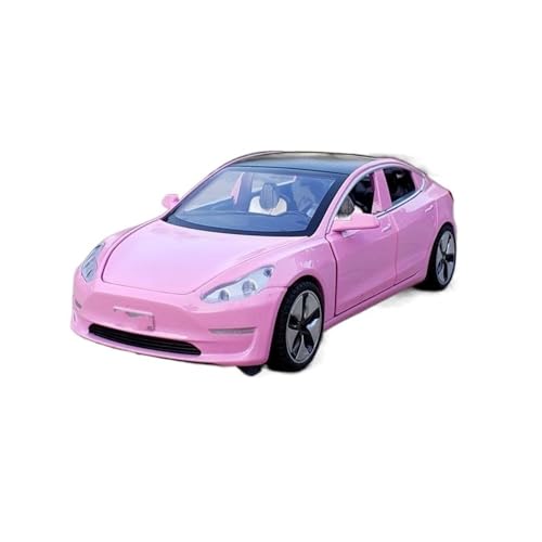 HBJzxlOK Zinklegierung Auto Für T&esla Für Modell X Modell 3 Legierung Automodell Druckguss Metallfahrzeuge 1:32 Größe(3 Pink) von HBJzxlOK