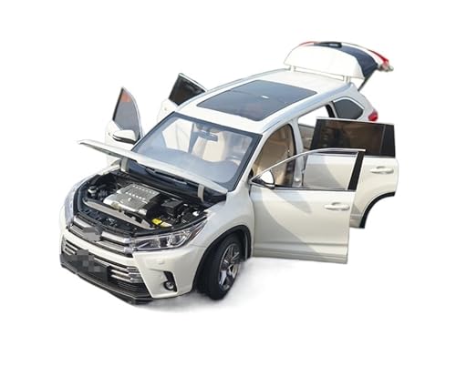 HBJzxlOK Zinklegierung Auto Für T&oyota Für Highlander 2018 Alloy Diecast SUV Automodell 1:18 Größe(White) von HBJzxlOK