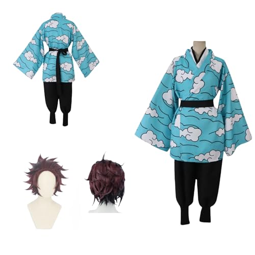 HBQC Anime Rollenspiel Kostüm Kamado Tanjirou CospIay Kostüm Komplettset Perücken Erwachsene Halloween Karneval Party HBQC Anime Rollenspiel Kostüm Kamado Tanjirou CospIay Kostüm Komplettset Perücken Erwachsene Halloween Karneval Party von HBQC