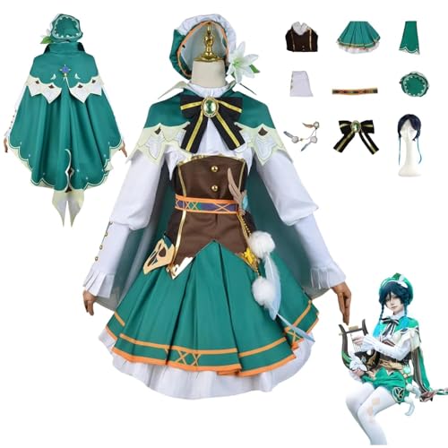 HBQC Genshin Impact Barbatos Anime-Rollenspiel-Kostüm Cosplay Kostüm Für Perücken Für Erwachsene, Halloween-Karneval-Party HBQC Genshin Impact Barbatos Anime-Rollenspiel-Kostüm Cosplay Kostüm Für Perücken Für Erwachsene, Halloween-Karneval-Party von HBQC