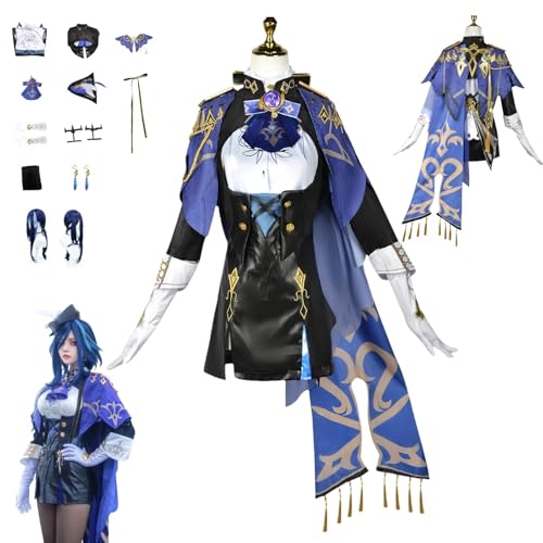 HBQC Genshin Impact Clorinde Anime-Rollenspiel-Kostüm Cosplay Kostüm Für Perücken Für Erwachsene, Halloween-Karneval-Party HBQC Genshin Impact Clorinde Anime-Rollenspiel-Kostüm Cosplay Kostüm Für Perücken Für Erwachsene, Halloween-Karneval-Party von HBQC