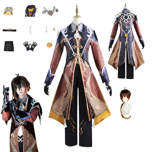 HBQC Genshin Impact Morax Anime-Rollenspiel-Kostüm Cosplay Kostüm Für Perücken Für Erwachsene, Halloween-Karneval-Party HBQC Genshin Impact Morax Anime-Rollenspiel-Kostüm Cosplay Kostüm Für Perücken Für Erwachsene, Halloween-Karneval-Party von HBQC