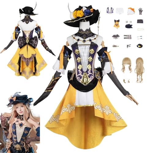 HBQC Genshin Impact Navia Anime-Rollenspiel-Kostüm Cosplay Kostüm Für Perücken Für Erwachsene, Halloween-Karneval-Party HBQC Genshin Impact Navia Anime-Rollenspiel-Kostüm Cosplay Kostüm Für Perücken Für Erwachsene, Halloween-Karneval-Party von HBQC