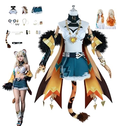 HBQC Genshin Impact Xilonen Anime-Rollenspiel-Kostüm Cosplay Kostüm Für Perücken Für Erwachsene, Halloween-Karneval-Party HBQC Genshin Impact Xilonen Anime-Rollenspiel-Kostüm Cosplay Kostüm Für Perücken Für Erwachsene, Halloween-Karneval-Party von HBQC