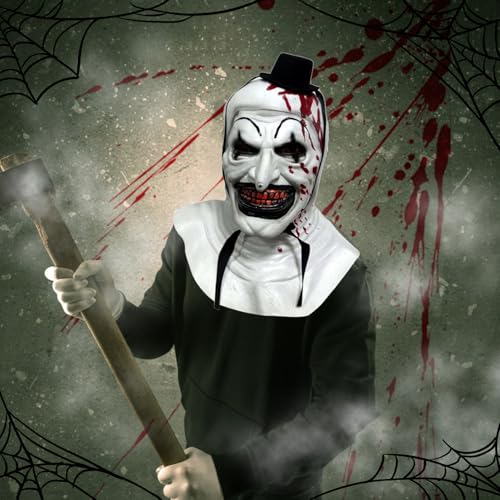 Art the Clown Maske, Terrifier Art Der Clown Maske, Clown Maske, Terrifier Maske, Horror Clown Maske, Halloween Scary Clown Maske, Halloween Gruselige Clown-Maske, für Karneval, Fasching, Halloween von HBSFBH