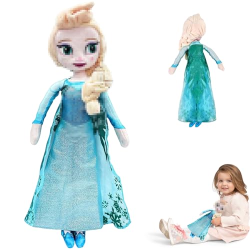 HBSFBH ELSA Puppe, 40cm ELSA Puppe Eiskönigin, ELSA Plüschtier, ELSA Kuscheltier, Frozen II Plüschfigur ELSA, ELSA Stoffpuppe, Cartoon Gefüllte Puppen für Kinderpartygeschenke Geburtstag Geschenke von HBSFBH