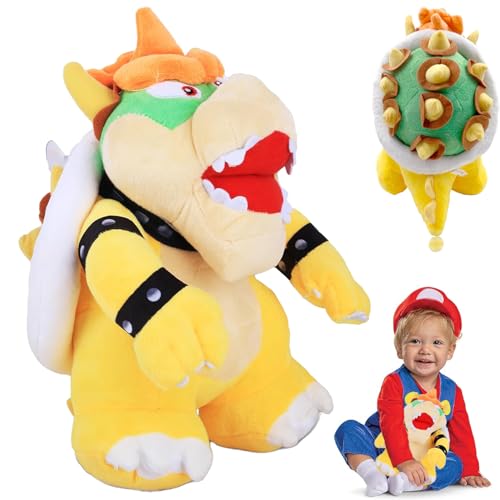 Bowser Plüsch Kuscheltier, Bowser Anime Kawaii Plush, Bowser Plüsch Stofftier, Bowser Anime Plush Figuren, Bowser Plüschtier Spielzeug, Spiel Bowser Plüsch Puppe Spielzeug, für Kinder, Fans von HBSFBH