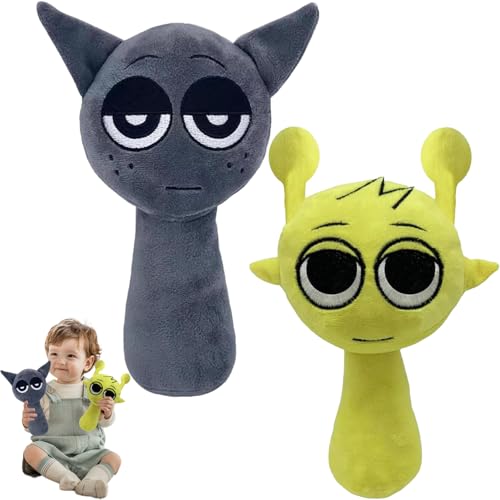 HBSFBH Cartoon Kuscheltiere, Plush Toy, 25CM Simon & Wenda Plüschtier, Cartoon Incrediboxes Kuscheltiere, Musikalisches Spiel Charakter Stofftier Spielzeug, für Fans Geschenk von HBSFBH