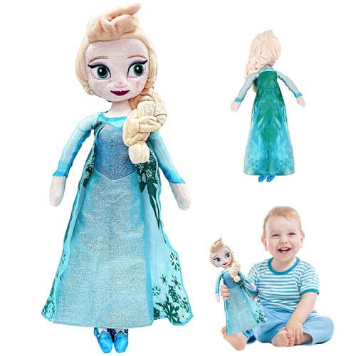 ELSA Puppe, 40cm ELSA Puppe Eiskönigin, ELSA Plüschtier, ELSA Kuscheltier, Frozen II Plüschfigur ELSA, ELSA Plüschfigur, ELSA Stoffpuppe, Frozen ELSA Plushie, Eiskönigin Plüsch für Kinder Geschenke von HBSFBH