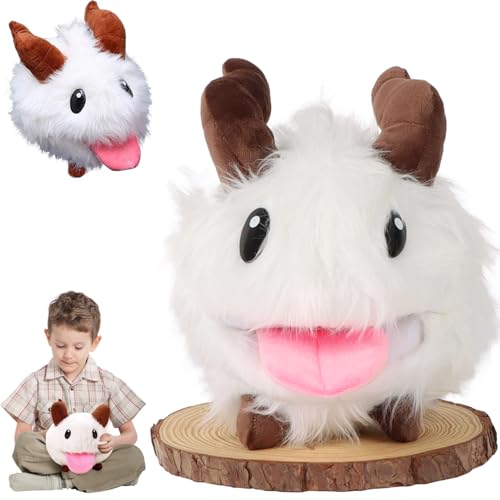 Po-ro Plüschtier, Por-o Plüschpuppe, Super süß weich und flauschig Spielcharakter Spielzeug, League of Legend Plüschtier, Poro Plush Fig-ure, P-oro Anime Figuren, Po-ro Plush, Por-o Plu-sh Figure Doll von HBSFBH