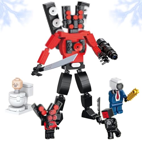 HBSFBH Ski-bidi TOI-let Building Blocks, Ski-bidi TOI-let Toy Building Set, Speaker Man Building Blocks Toys, Ski-bidi TOI-let Bausteine, Ski-bidi Building Block Set, für Jungen und Mädchen von HBSFBH