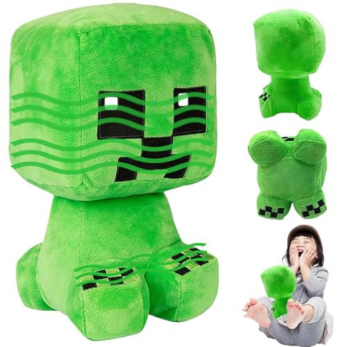 HBSFBH Spiel Creeper Plüsch, 26 cm Creeper Plüschtier, Creeper Plüschfigur, Cartoon Plüschtier, Charaktere Puppe zum Thema Spiel, für Jungen und Mädchen Geburtstagsgeschenke, Spielefans Spielzeug von HBSFBH