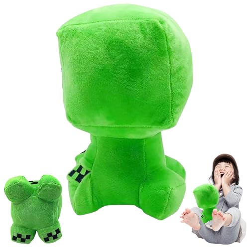 HBSFBH Spiel Creeper Plüsch, 22 cm Creeper Plüschfigur, Cartoon Plüschtier, Creeper Plüschtier, Charaktere Puppe zum Thema Spiel, für Jungen und Mädchen Geburtstagsgeschenke, Spielefans Spielzeug von HBSFBH