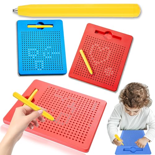 Magnetische Zeichenbrett, 2 Stück Magnetische Zeichentafel, Magnetisches Stahlkugel Zeichentafel mit Stift, Kinderdas Magische Magnetspiel, Kinder Zaubertafel Magnetische Zeichenbrett, für Kinder von HBSFBH