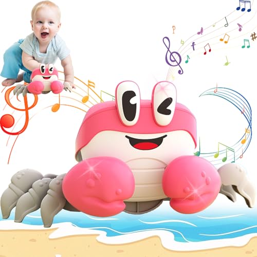 HBSFBH Krabbe Baby Spielzeug, Krabbelnde Krabbe Spielzeug, Krabbelnde Krabbe Geschenke Für Kinder, Krabbelspielzeug Baby, Baby Crab Crawling Toy, Interaktives Krabbelspielzeug, für Kinder ab 3 Jahren von HBSFBH