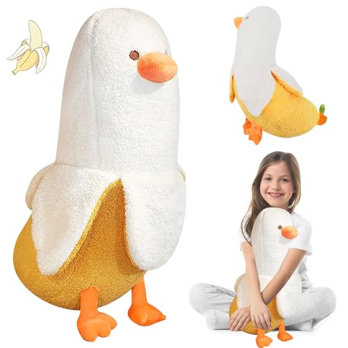 Plüschtier Banane Ente Stofftier, 50CM Bananen Enten Plüschtier, Banane Ente Stofftier, Kawaii Ente Banane Kissen, Bananen Plüschtier, Banane Ente Plüschtier, Geschenk für Kinder Mädchen Jungen von HBSFBH