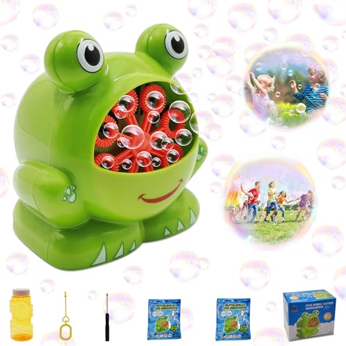 Seifenblasenmaschine, Frosch Seifenblasenmaschine, Seifenblasenpistole, Automatischer Bubble Machine Kinder, Seifenblasen-Pistole, Kinder Bubble Machine, Bubble Guns für Outdoor/Party/Hochzeit von HBSFBH