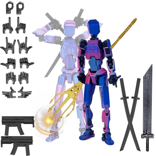 T13 Action Figure, 3D-Druck Von Beweglichen Figuren, T13 Action Figure Bereits Montiert, Lucky 13 Roboter Figure, Action Figures Desktop-Dekorationen, Dummy Action Figure Spielgeschenke von HBSFBH