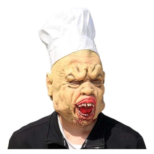 HBWL01 Halloween-Kochmaske, Kary-Masken für Erwachsene, gruselige Maske, realistische Horror-Maske, Cosplay, Maskerade, Tanzaufführung von HBWL01