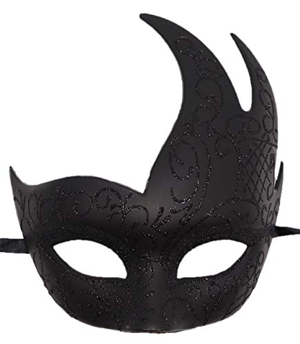 HBWL01 Herren-Maske, Vintage-Maske, griechisch-römische Maske, venezianische Party-Maske, Halloween, Karnevalsmaske (venezianisch und schwarz) von HBWL01