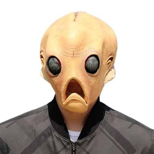 Halloween Alien Maske Cary Masken für Erwachsene UFO Gruselige Maske Realistische Horror Maske Cosplay Maskerade Tanzaufführung von HBWL01