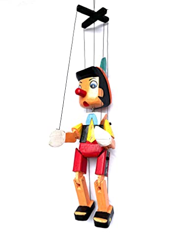 Pinocchio aus Holz mit Seilen, 30 cm, mehrfarbig (HC Enterprise-0325) von HC enterprise