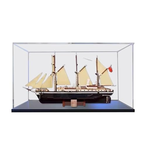 HCAEIOFJ Transparente Acryl-Vitrine für Lego 10335, anwendbar für Expeditionsschiff, die Ausdauer, entworfene Displaybox, Geschenk (nur Vitrine) (schwarze Unterseite 1) von HCAEIOFJ